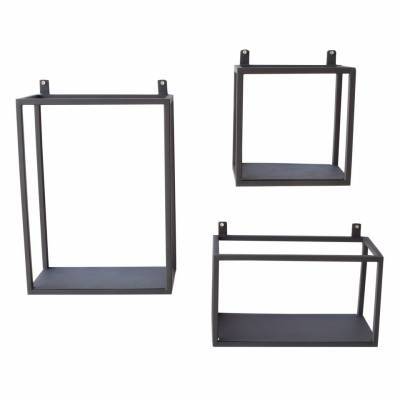 Set van 3 wandboxes vintage black Set van 3 wandboxes vintage black
