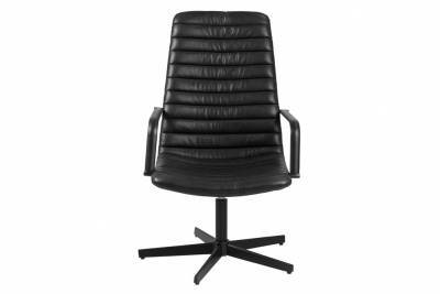 Lounge chair Dave black met arm Lounge chair Dave black met arm