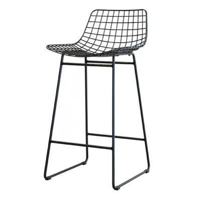 HK Living Barstoel Wire Draadstaal Zwart HK Living Barstoel Wire Draadstaal Zwart