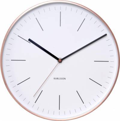 Karlsson Klok Minimal White Copper Karlsson Klok Minimal White Copper