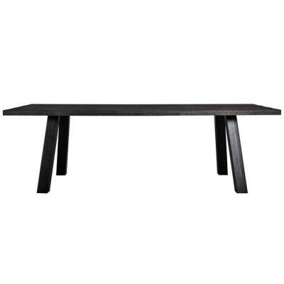 Tafel Eiken Metalen Poot Zwart 200cm Tafel Eiken Metalen Poot Zwart 200cm