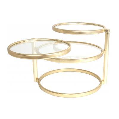 Leitmotiv Bijzettafel Mini Double Swivel Goud Leitmotiv Bijzettafel Mini Double Swivel Goud