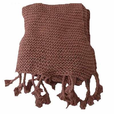 Woondeken Plaid Knitted Oud Roze Woondeken Plaid Knitted Oud Roze