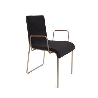 Dutchbone Stoel Flor Zwart Dutchbone Stoel Flor Zwart
