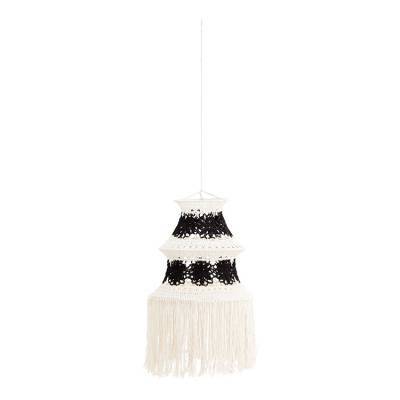 Madam Stoltz Crochet Lamp Nature/Black Madam Stoltz Crochet Lamp Nature/Black