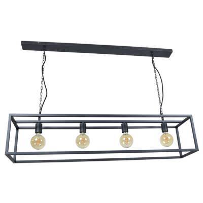 Hanglamp Frame - 4-lichts 120cm - Zwart - Urban Interiors Hanglamp Frame - 4-lichts 120cm - Zwart - Urban Interiors