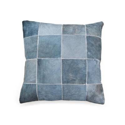 By-Boo Kussen Patchwork Leather Grey By-Boo Kussen Patchwork Leather Grey