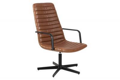 Lounge chair Dave brandy met arm Lounge chair Dave brandy met arm