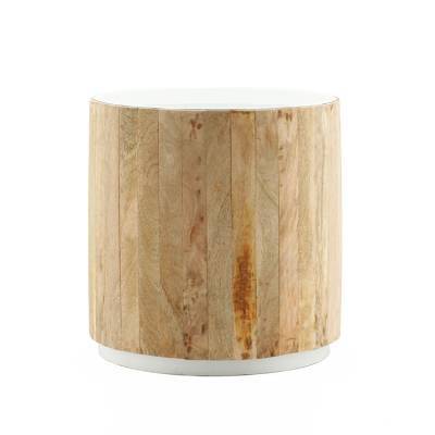 By-Boo Bijzettafel Tub Light Wit By-Boo Bijzettafel Tub Light Wit