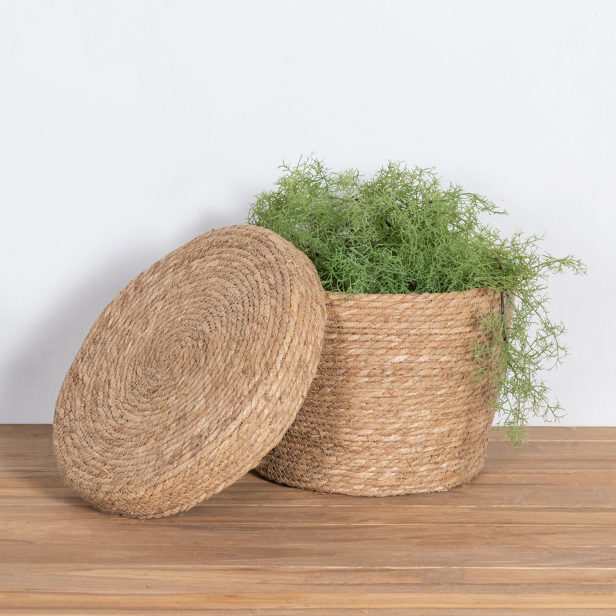 Mand Rotan - Bruin - Rond - Ø37cm - Groot -  Mand Dorian - Giga Meubel