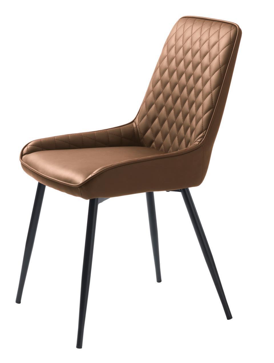 Eetkamerstoel Milton Bruin Tan Pu - Giga Living