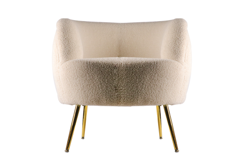Fauteuil Kayla Fluffy Beige 75cm - Giga meubel