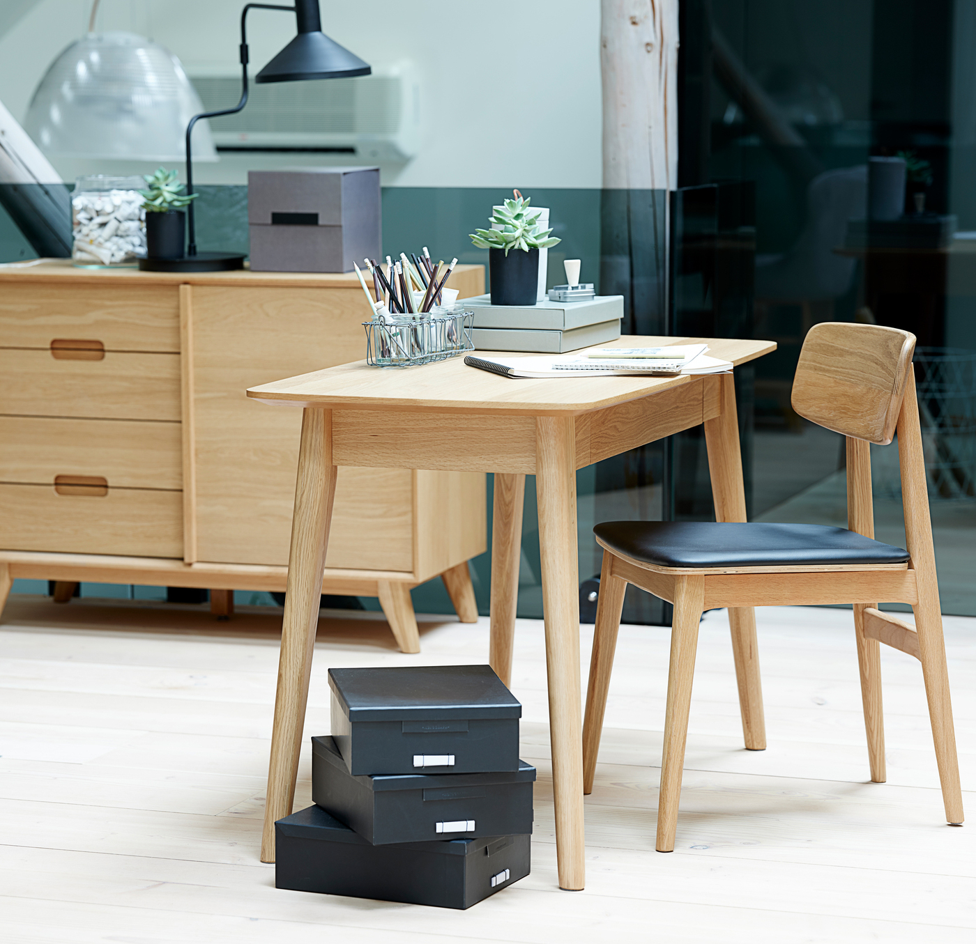 Bureau Rhodos Naturel 60x120 cm - Giga Living Bureau Rhodos Naturel 60x120 cm - Giga Living