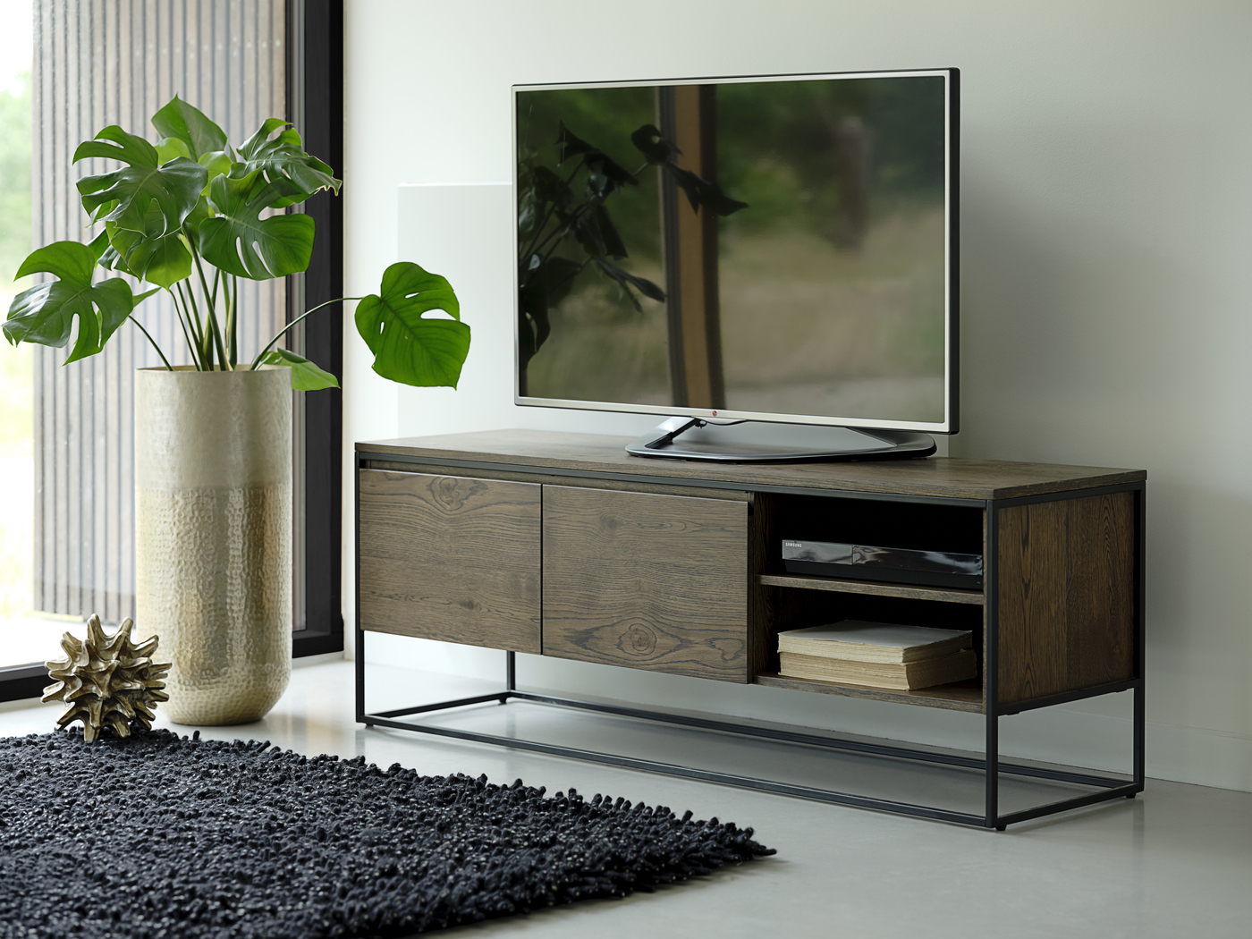 Tv -meubel Rivoli Smoked W155 cm - Giga Living