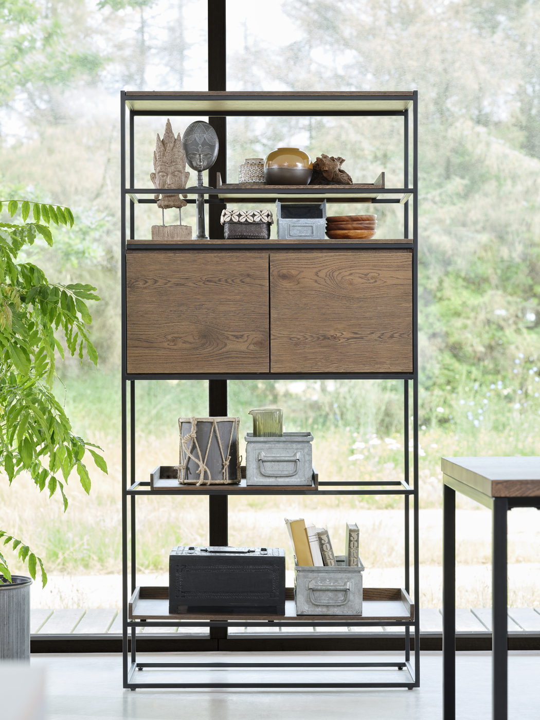 Boekenkast Rivoli Smoked H181 cm - Giga Living