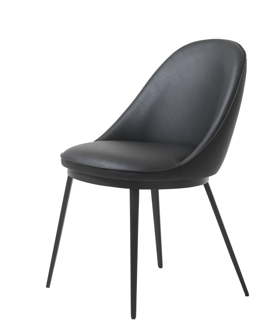 Eetkamerstoel Gain Zwart Faux Leather - Giga Living