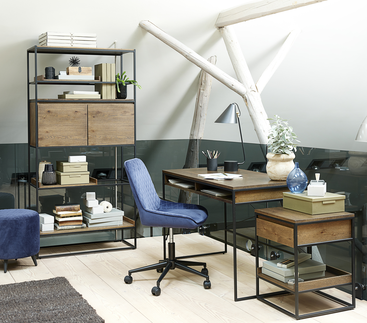 Bureau Rivoli Smoked 60x120 cm - Giga Living