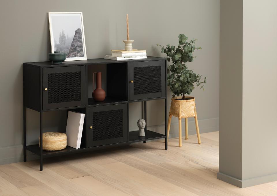 Kast Malibu Zwart 3 Deurs W120 cm - Giga Living