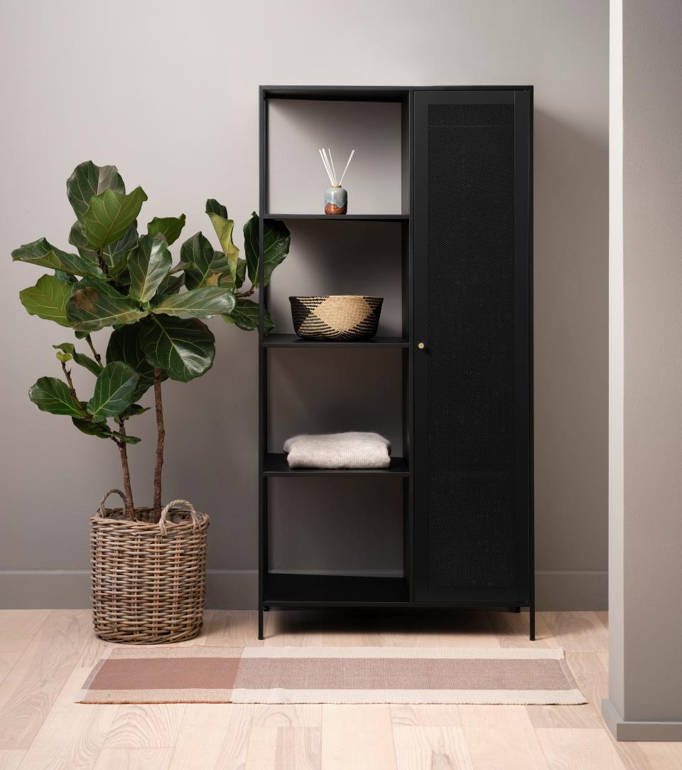Kast Malibu Zwart 1 Door H180 cm - Giga Living
