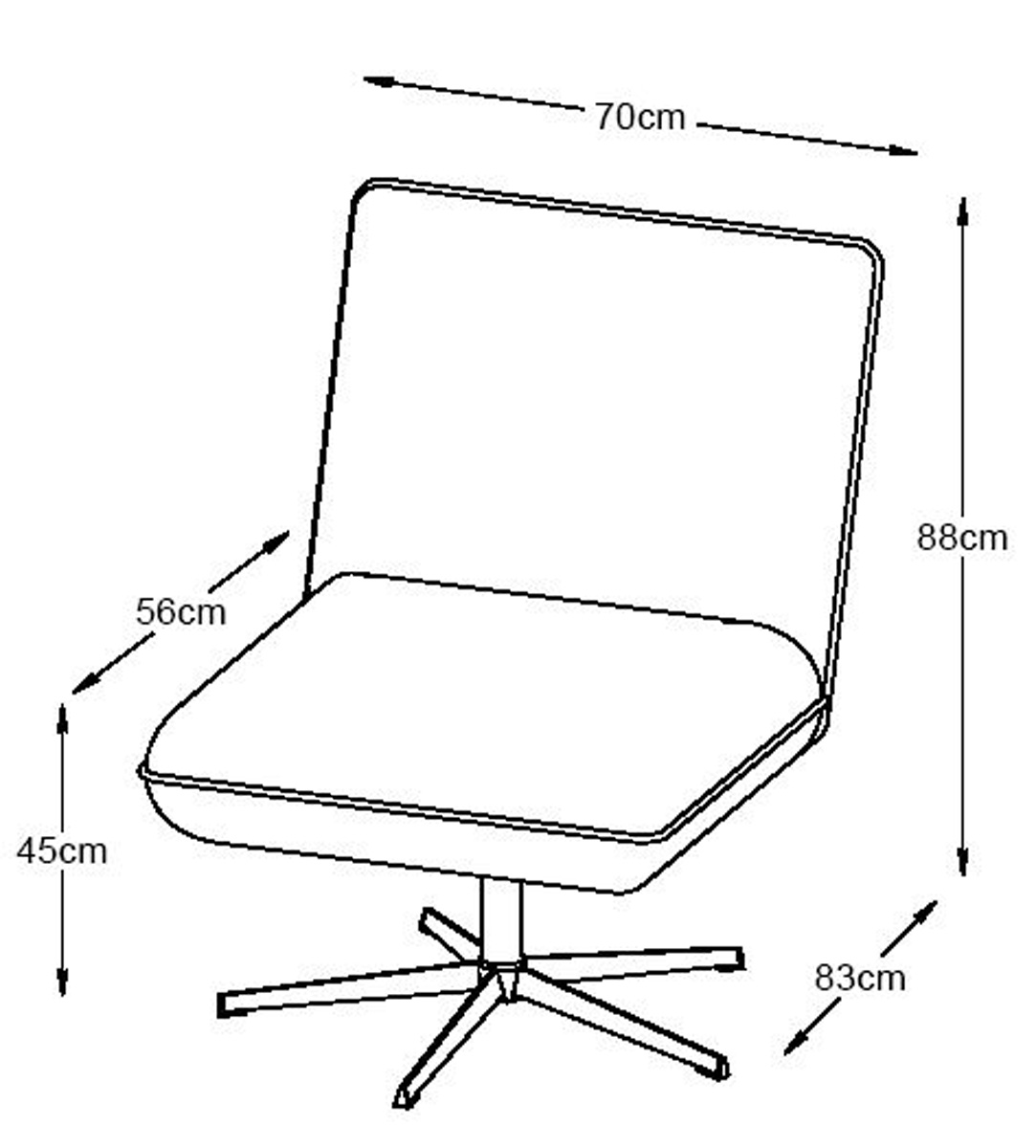 Giga Living Fauteuil Fraser Lounge Off White Chenille - 