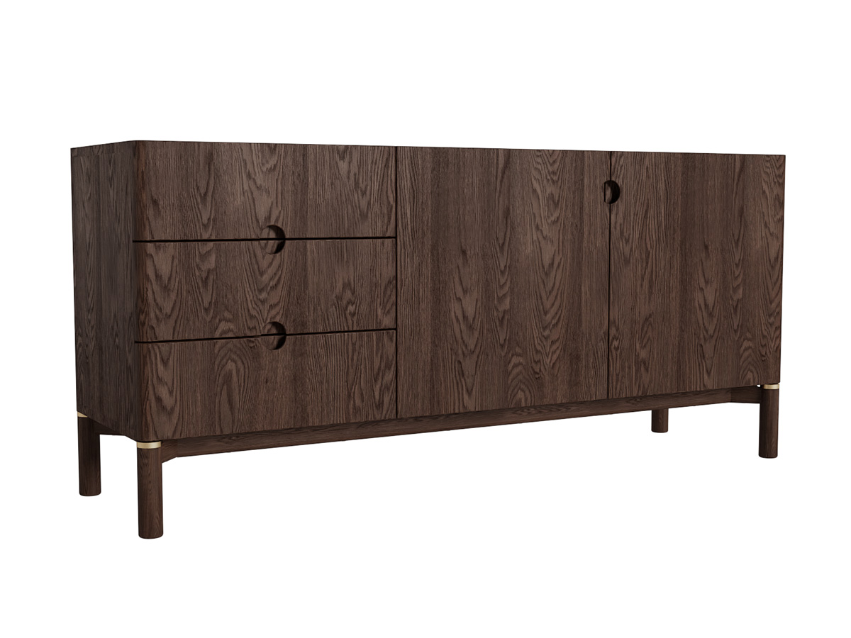 Dressoir Arun Espresso Oil 160cm - Giga Living