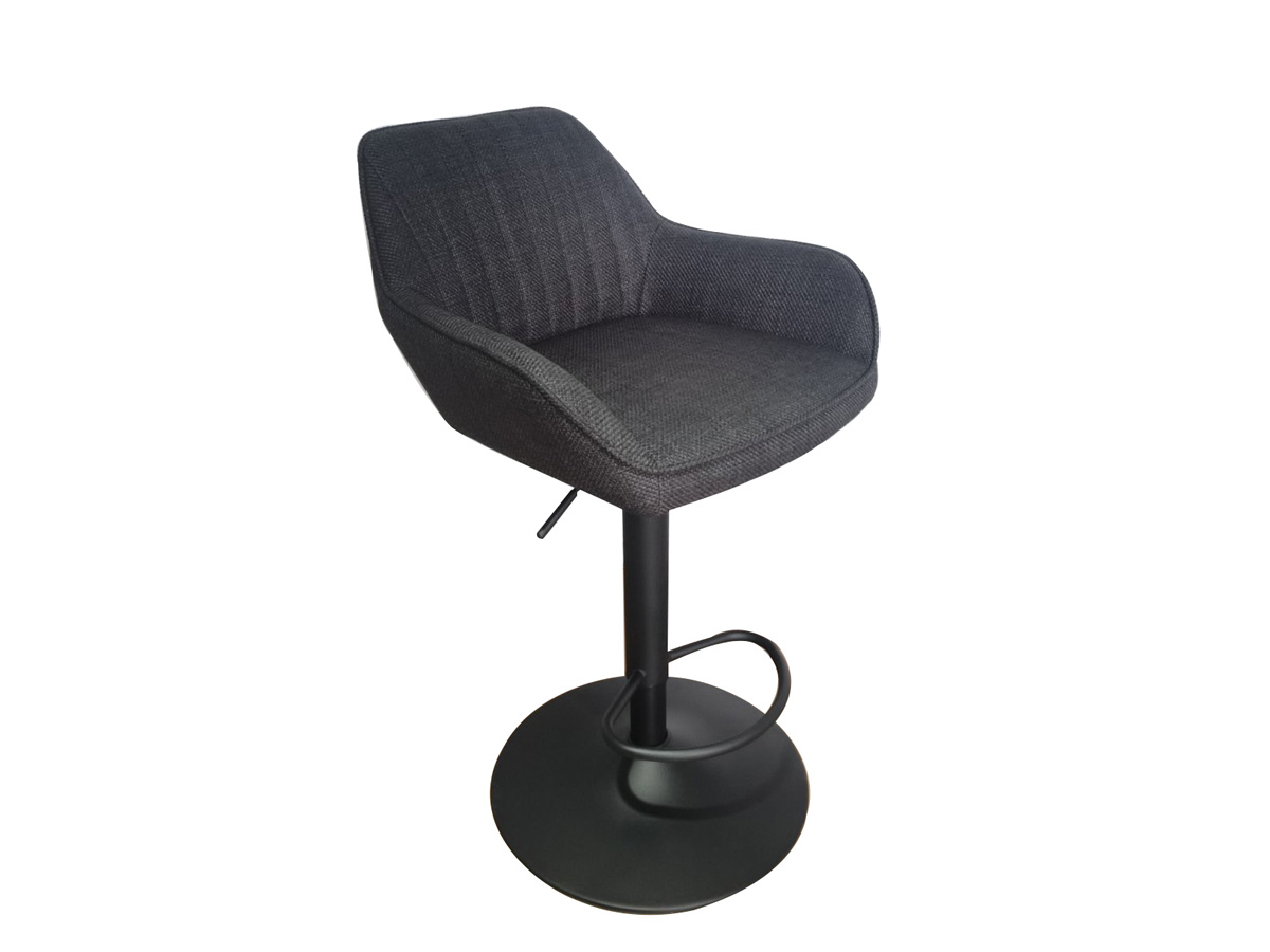 Barkruk Nolan Stribe Donkergrijs/Zwart - Giga Living