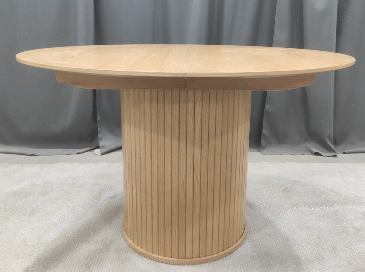 Eettafel Nola Naturel Eiken Ø120-167cm - Giga Living