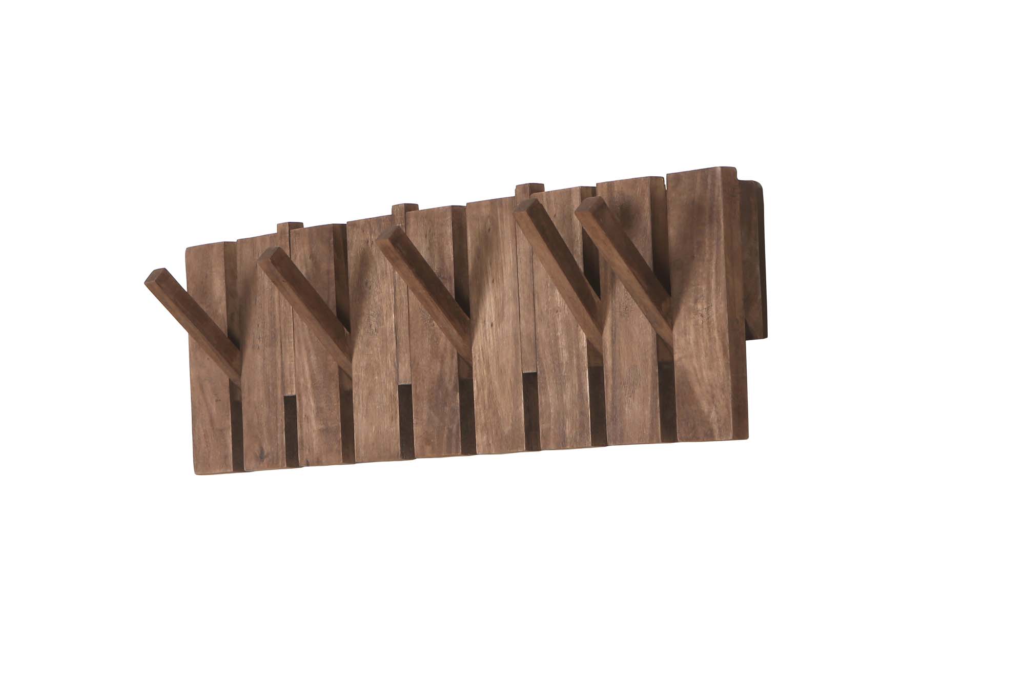 Kapstok Malin Bruin 5-Haken 60cm - Giga Meubel