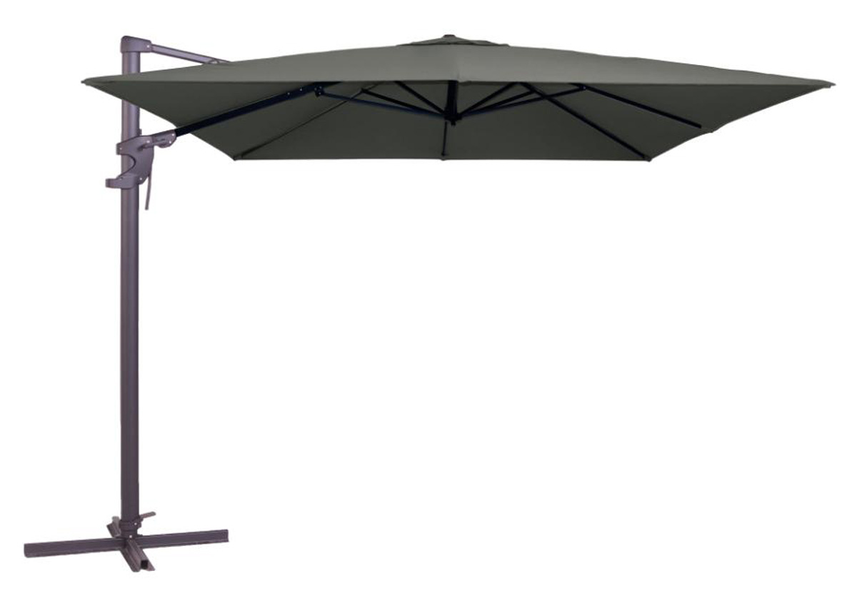 Parasol Colmar Hang Donkergrijs Alu 300x300cm - Giga Living