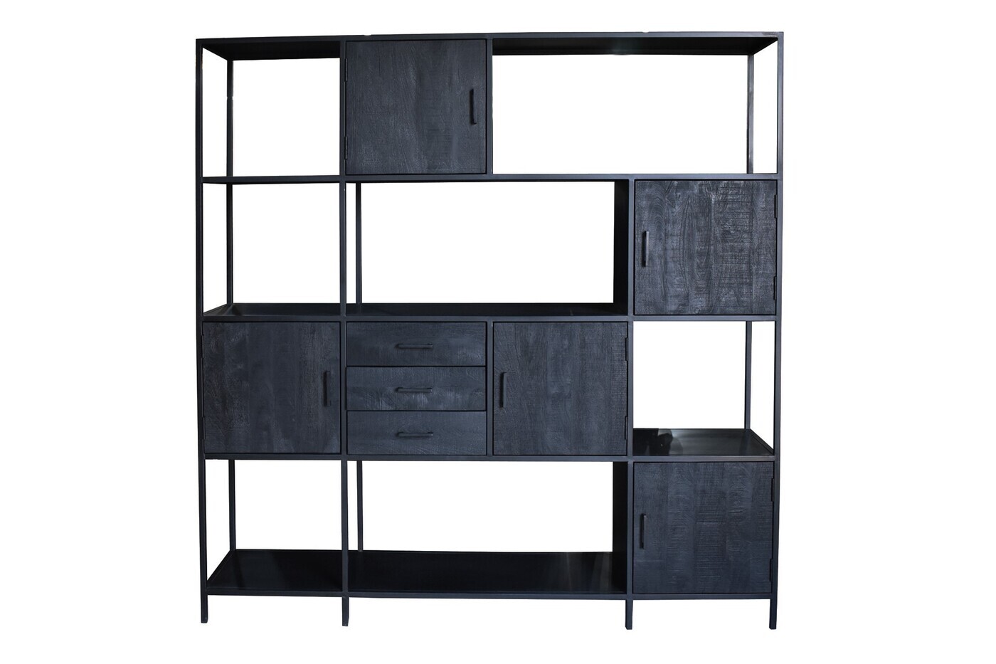 Wandkast Stef Mangohout Zwart 200cm - Giga Meubel