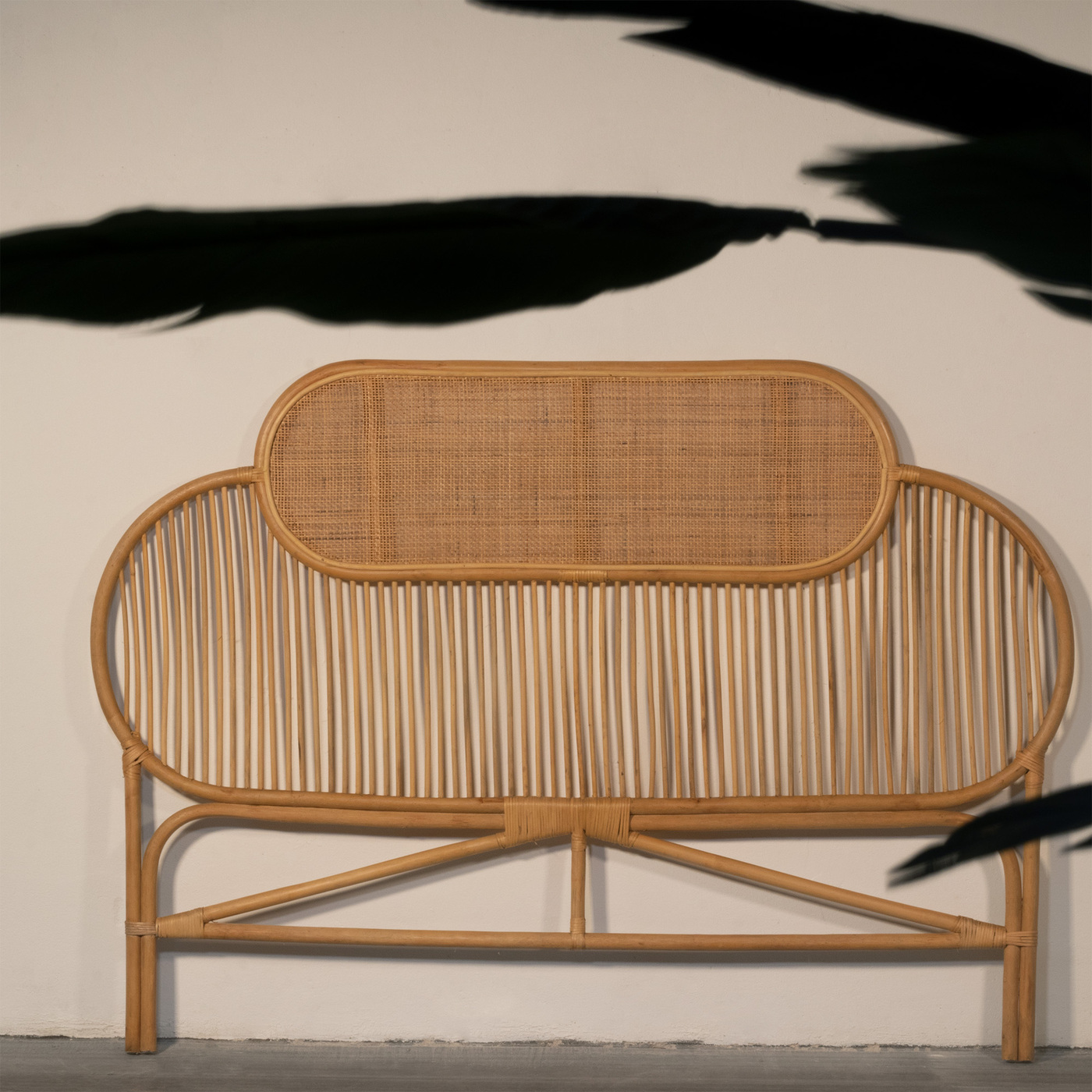 Rotan Hoofdbord - 183cm - Bruin - Bohemian - Bedwand Kim - Giga Meubel