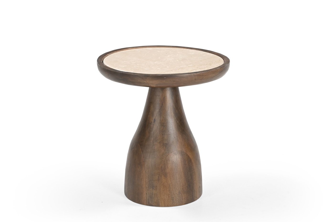 Bijzettafel Elsa Travertin Bruin 38cm - Giga Meubel