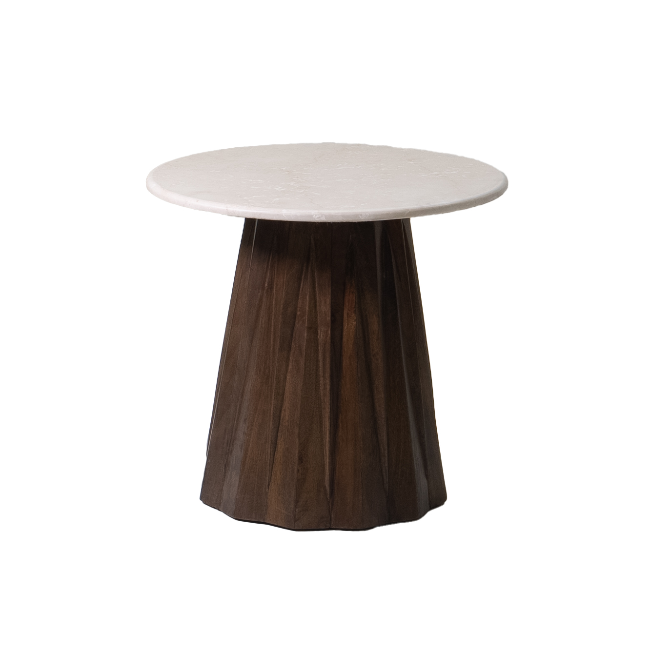 Bijzettafel Faiza Marmer Rond 50cm - Giga Meubel