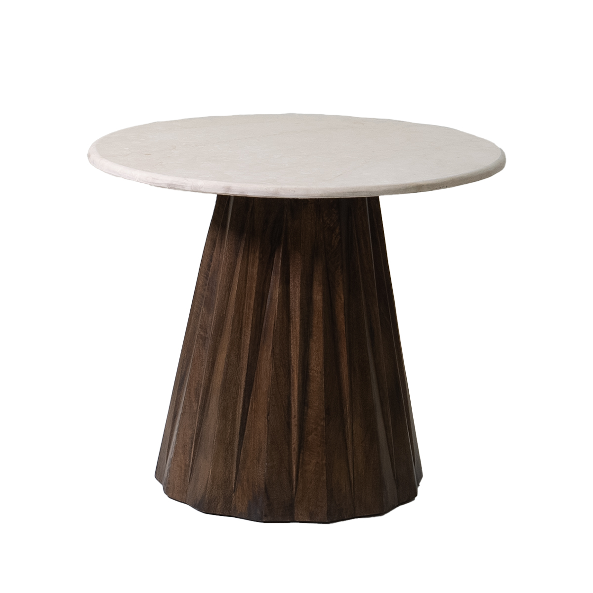 Bijzettafel Faiza Marmer Rond 60cm - Giga Meubel