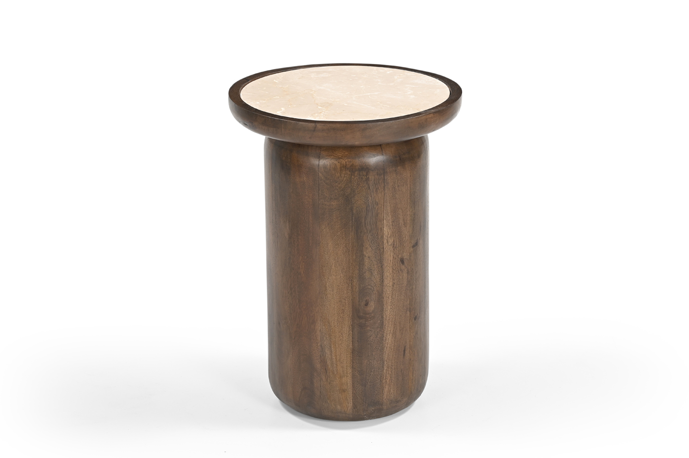 Bijzettafel Kaja Travertin Rond Ø34cm - Giga Meubel