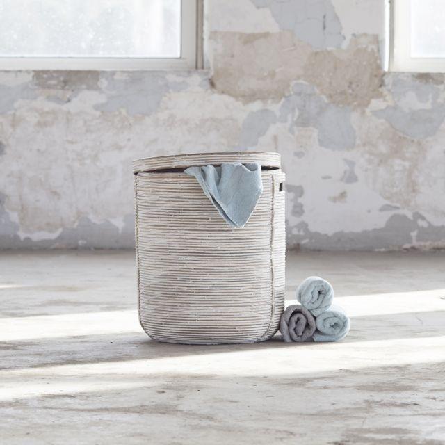 Wasmand Stripe White Wash Groot