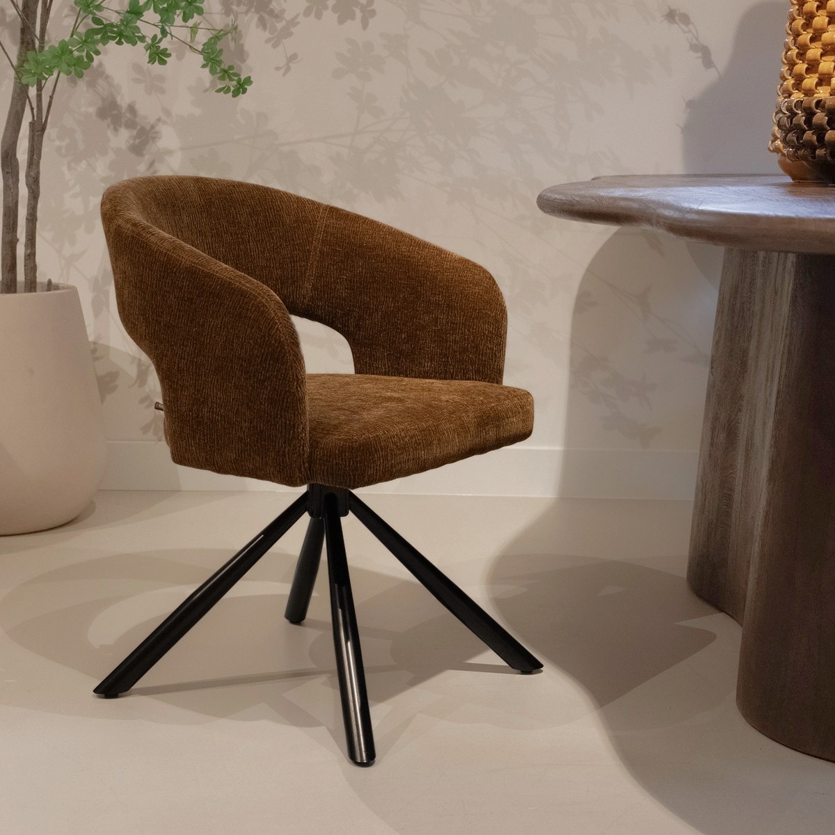 Goeurvant draaibare eetkamerstoelen, set van 4 met armleuningen