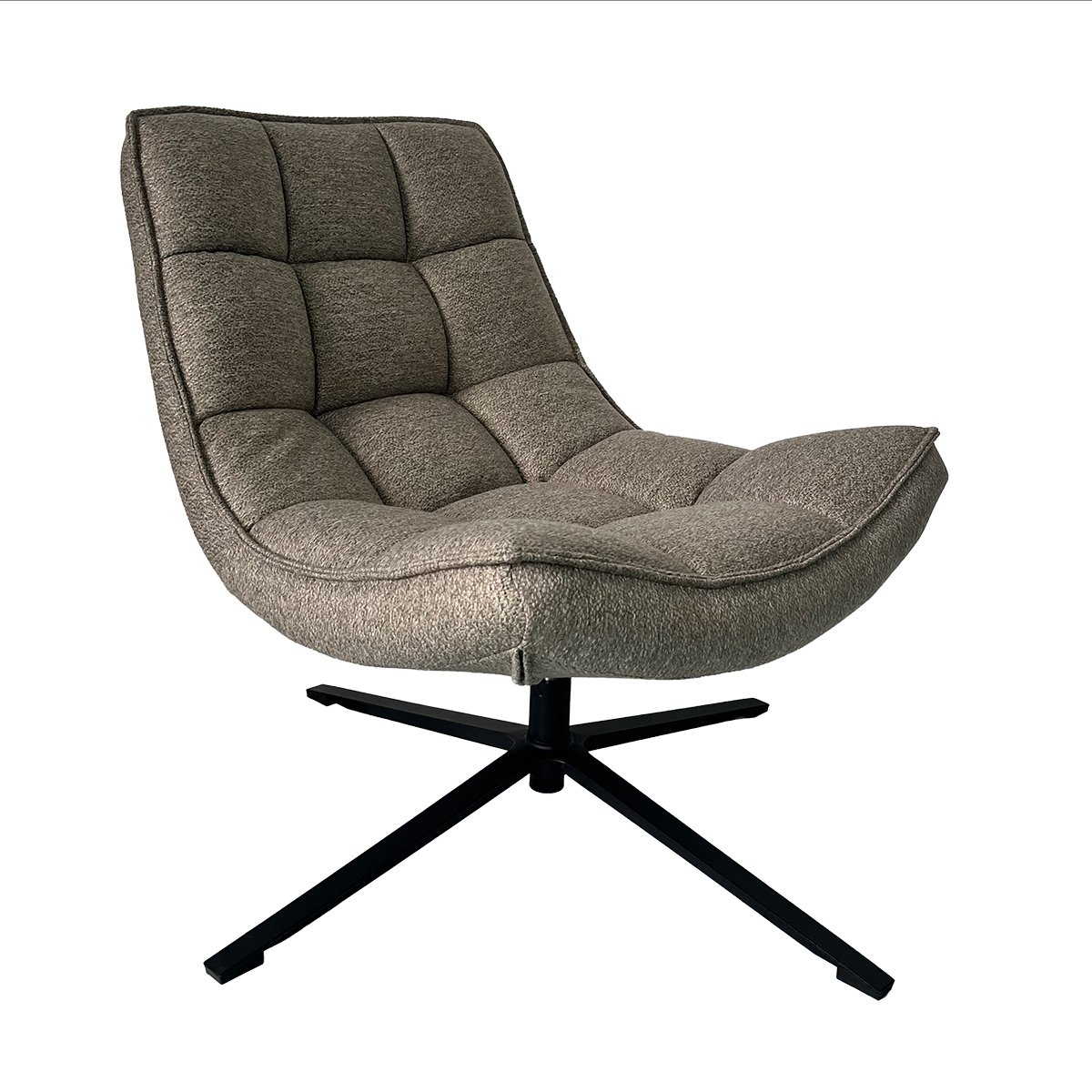 Draaifauteuil Mattis Taupe - Giga Meubel