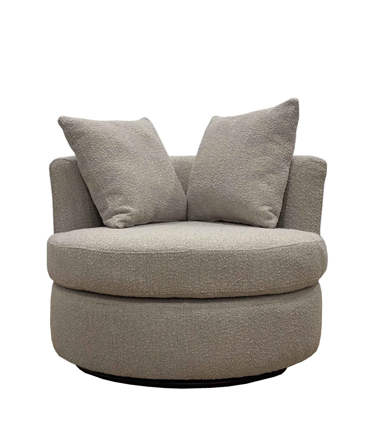 Draaifauteuil Thony Rond Taupe - Giga Meubel