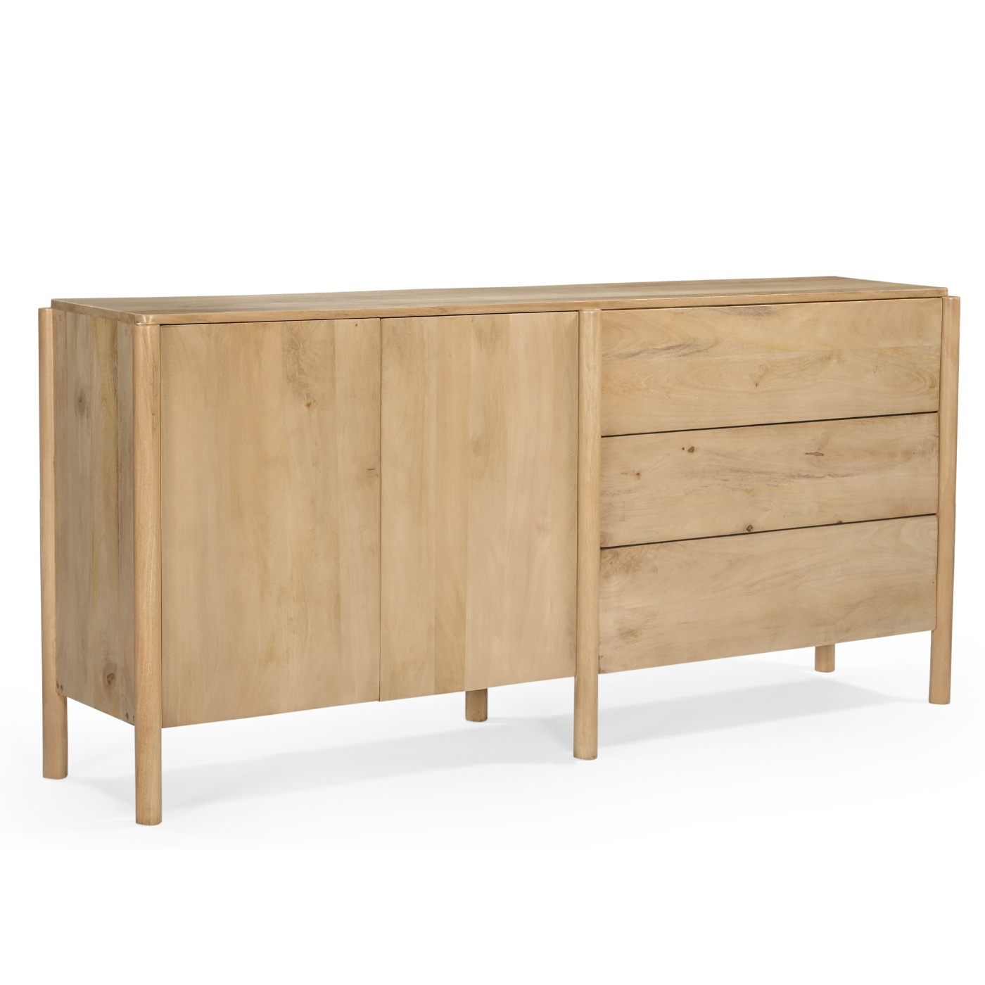 Dressoir Laurie Naturel 190cm Mangohout - Giga Meubel