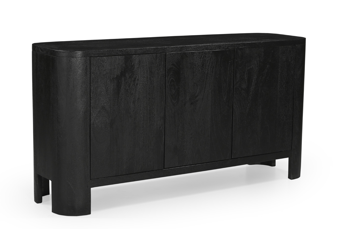 Dressoir Mitchel Zwart 150cm Mangohout - Giga Meubel
