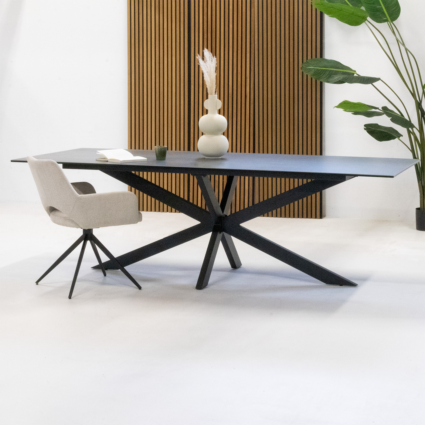 Eettafel Alesso Keramisch Grijs 200cm - Giga Meubel