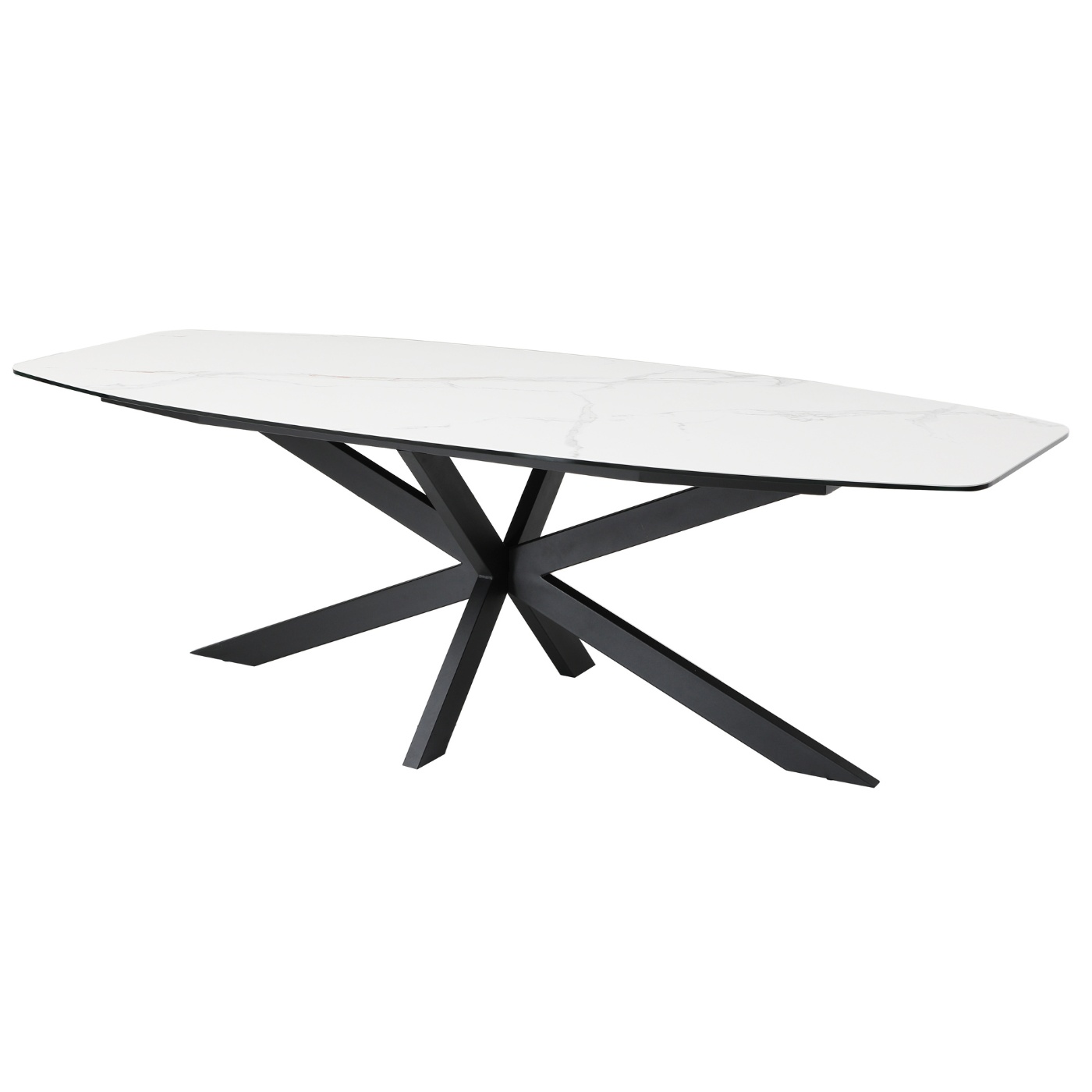 Eettafel Alicia Keramisch Wit Deens Ovaal 300cm - Giga Meubel