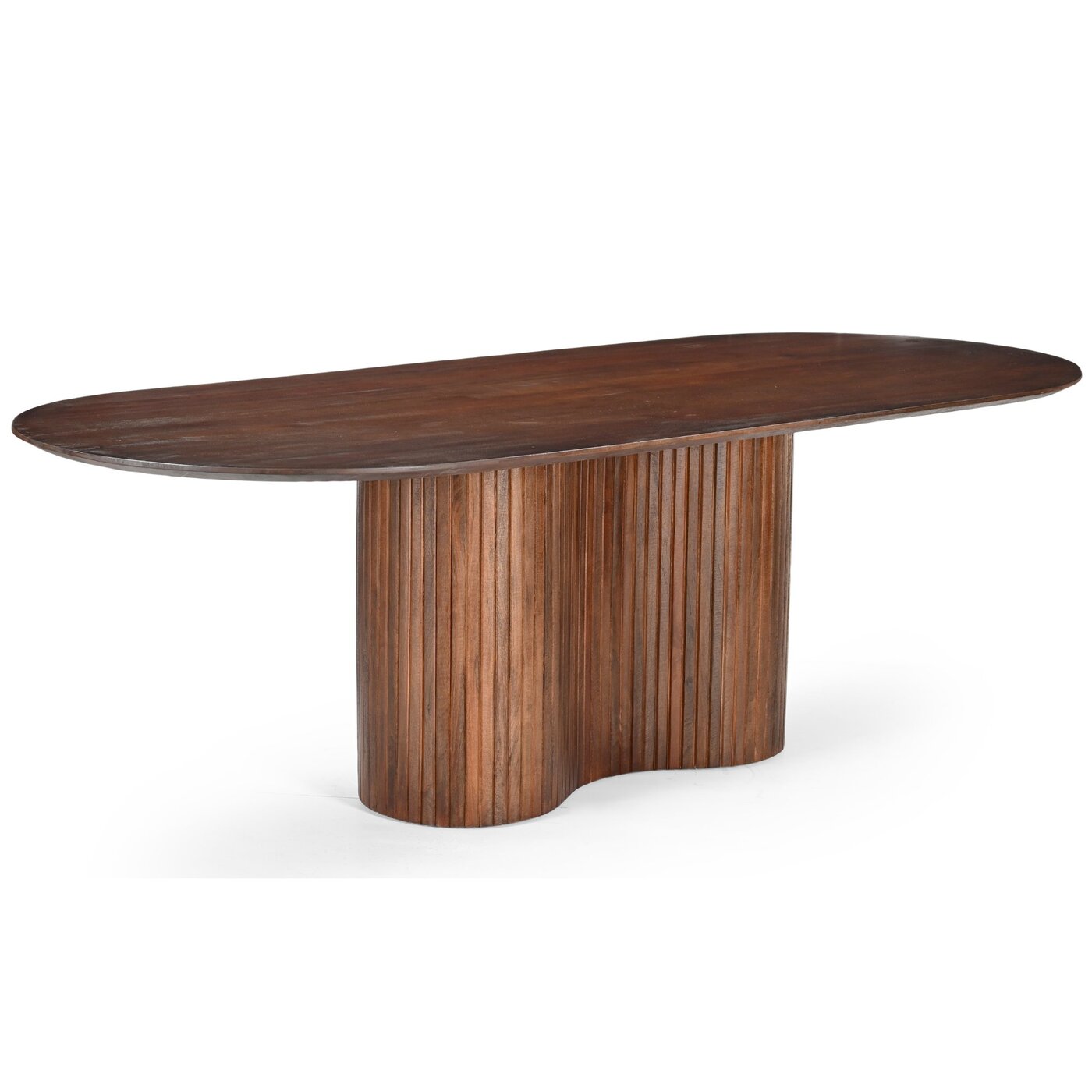 Eettafel Ava Ovaal Donkerbruin 240cm - Giga Meubel