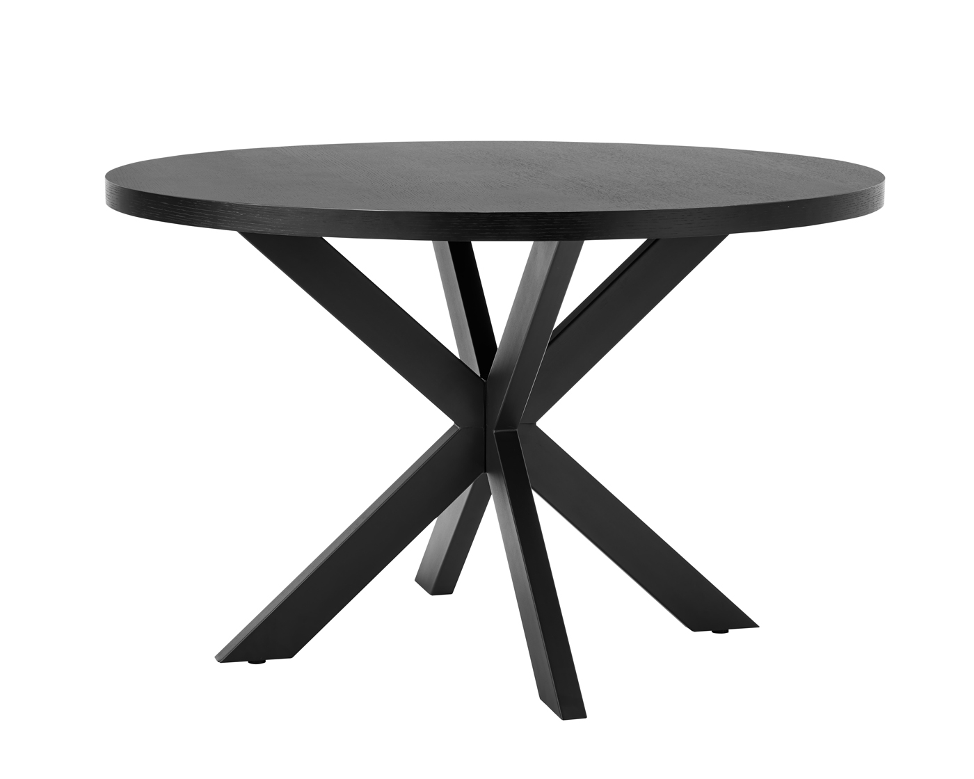 Eettafel Vancouver Eiken Zwart Rond 120cm - Giga Meubel