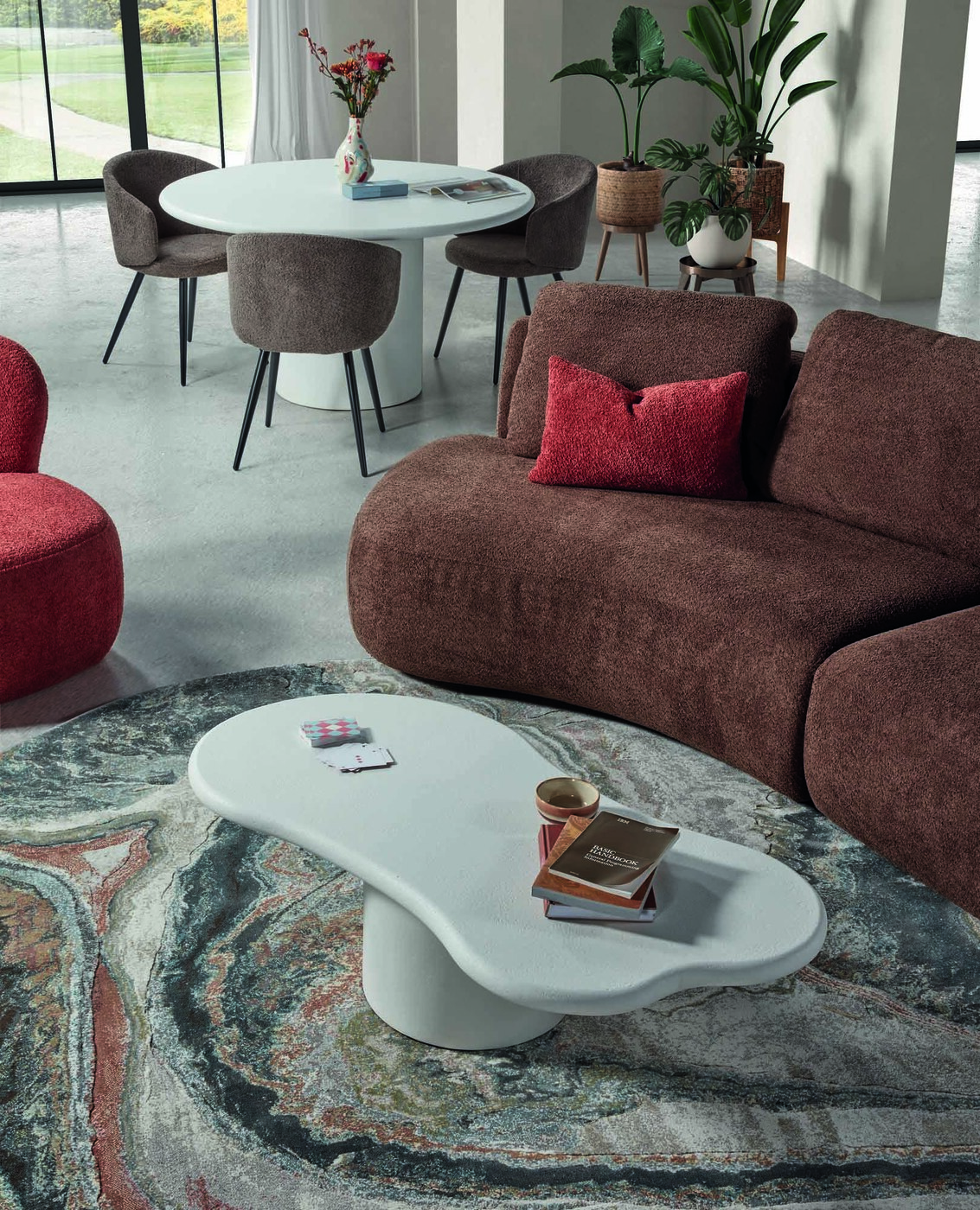 Salontafel Flow Off White 120cm - Giga Living