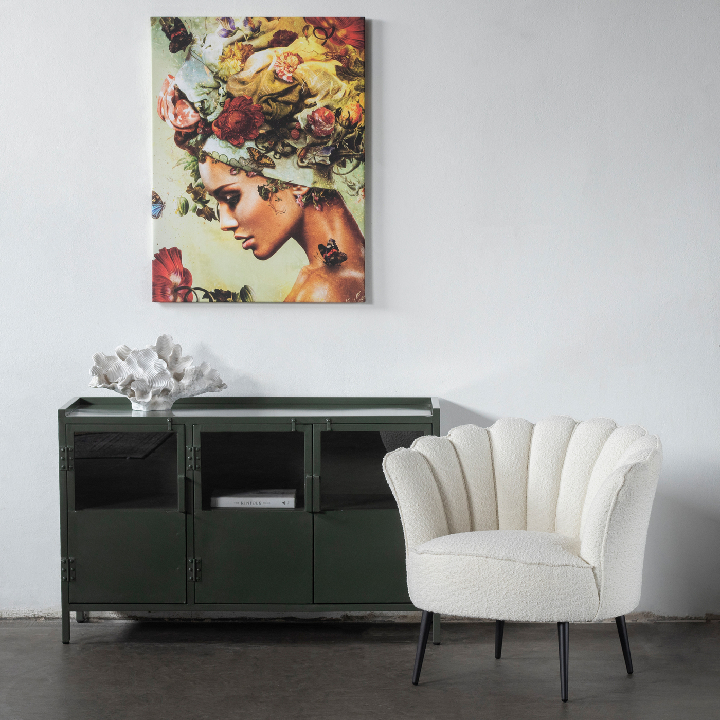 Industrieel Dressoir Glas Groen - Giga Meubel