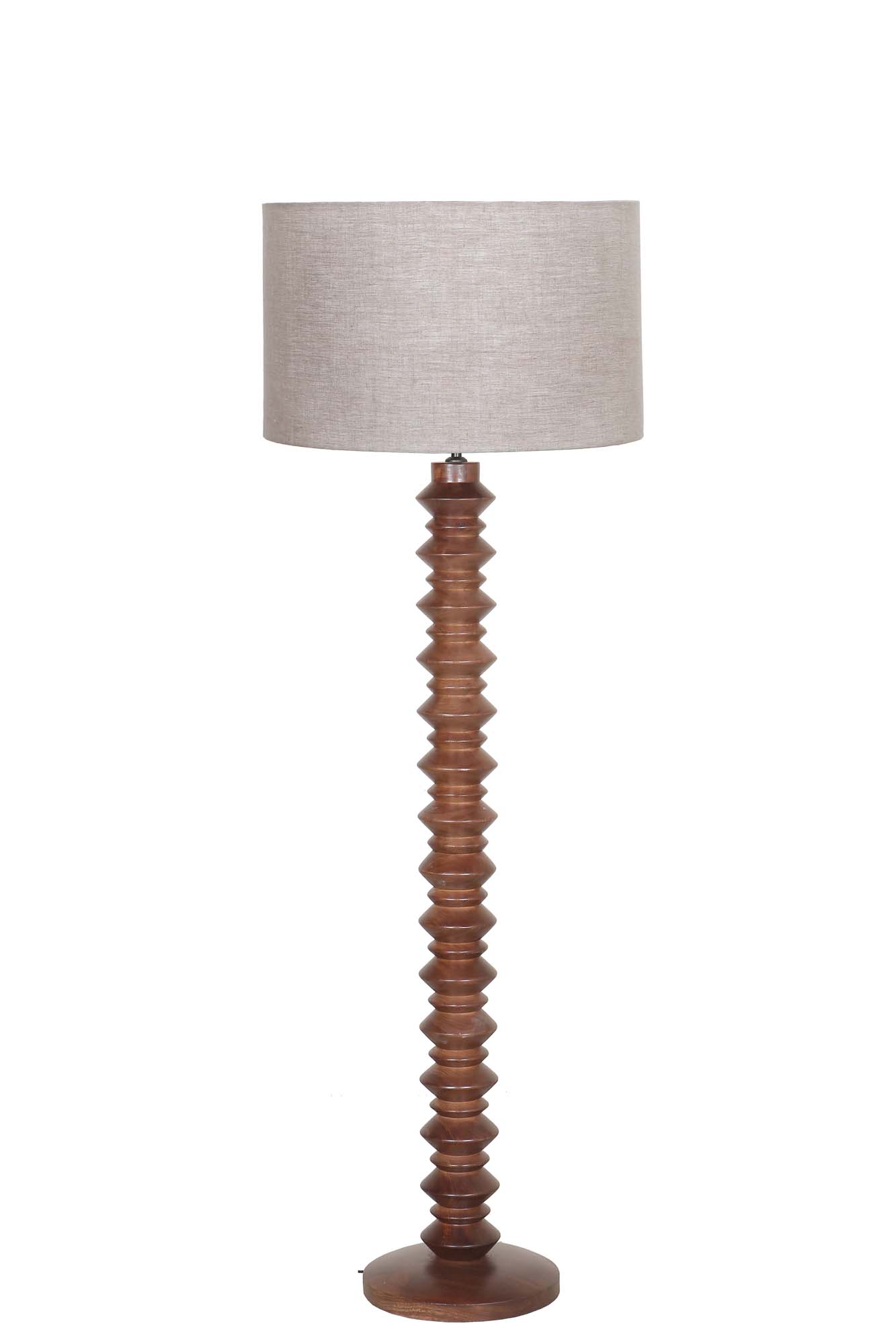 Vloerlamp Alice Walnoot Hout 55cm - Giga Meubel