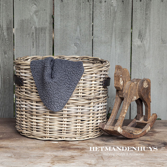 Rieten Mand - Rond Ø34cm - Naturel - Klein