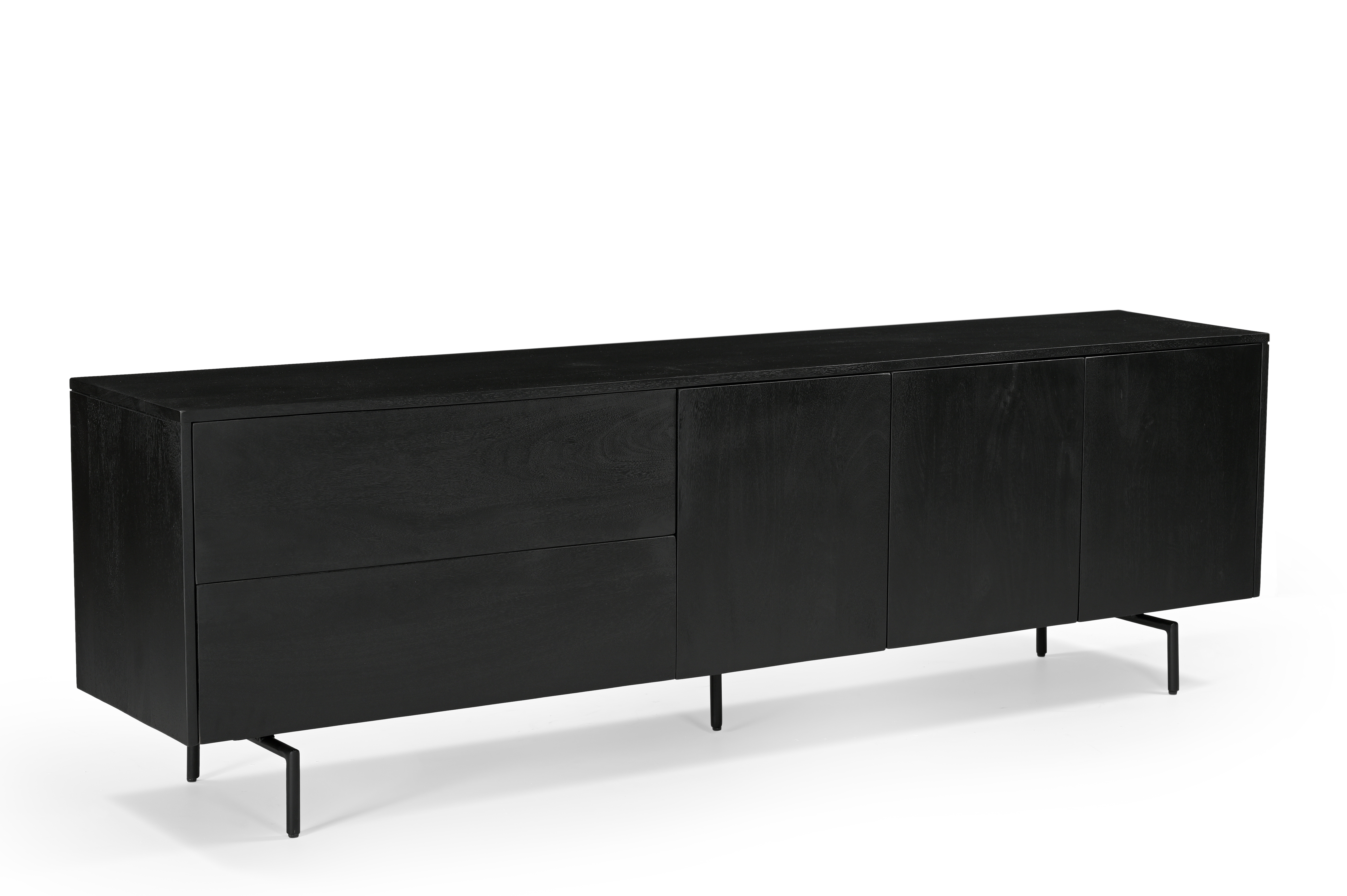 Tv-dressoir Cas Zwart 200cm - Giga Meubel